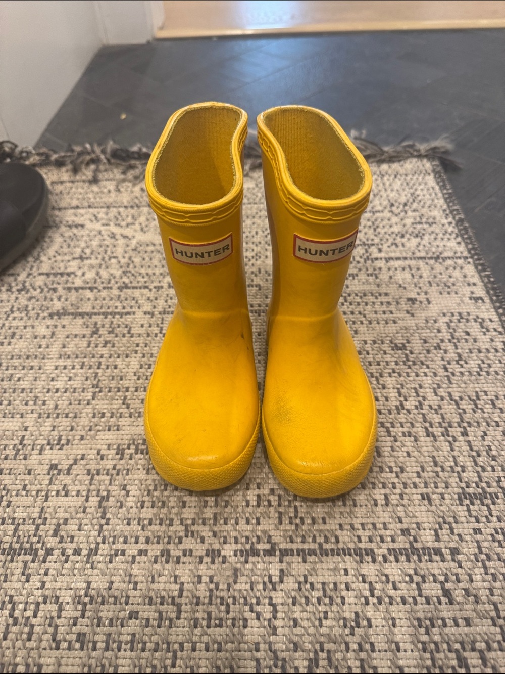 Hunter Kids Yellow Rain Boots - Classic Waterproof